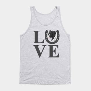 Black Pinto Piebald Gypsy Vanner Draft Horse LOVE Tank Top